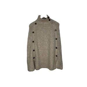 J.Crew Convertible Chunky Knit Side Button Poncho - XXS/XS